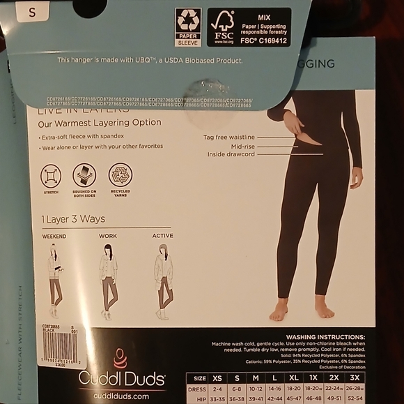 Black Fleece Leggings - Picture 8 of 11